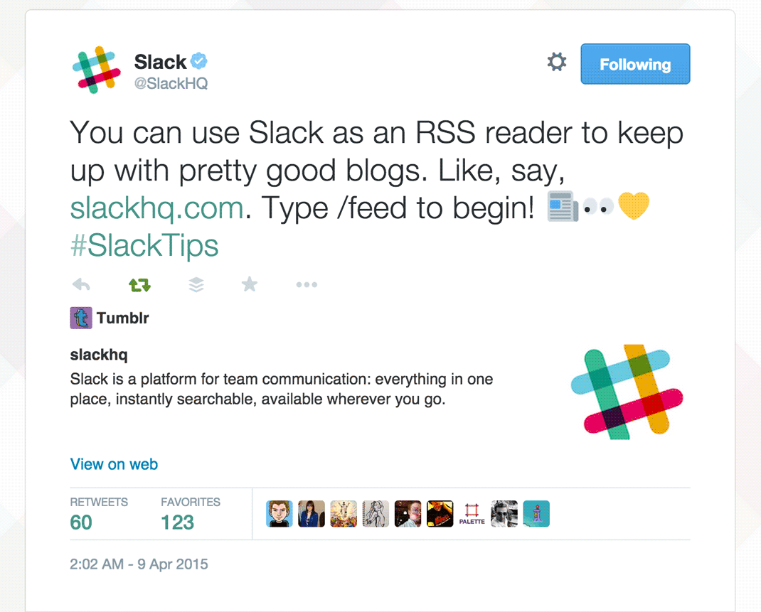 @Slack delighting their followers