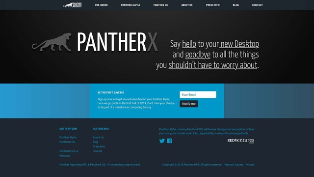 Panther Alpha Website